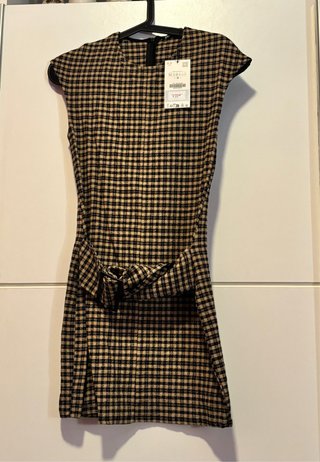 Vestido Zara Cuadros Talla M