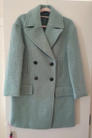 Abrigo de lana Sfera Turquesa Talla M