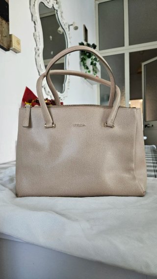 Borsa Furla in pelle beige