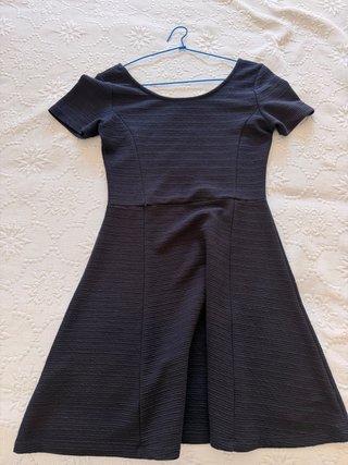 Vestido azul corto con textura