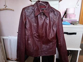 Cazadora Piel Granate Talla S