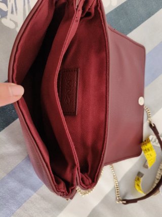 Bolso de hombro Mango burdeos