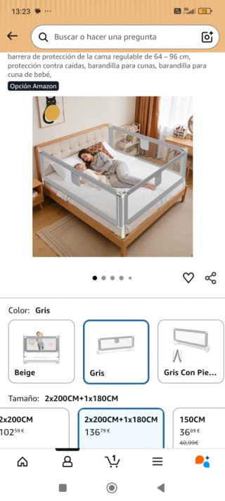 Barandilla protectora para cama infantil