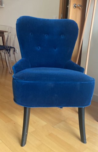 Coppia di poltrone IKEA REMSTA in velluto blu