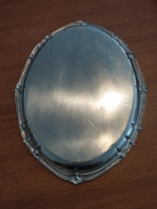 Vassoio ovale vintage argentato