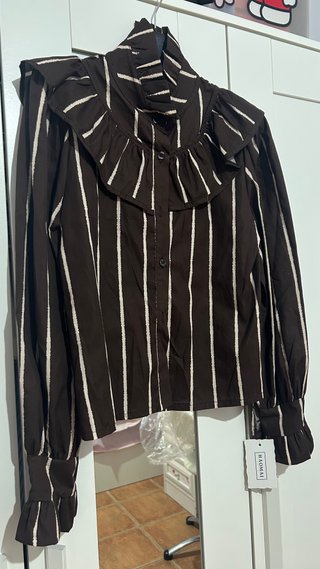 Blusa HAOMAI marrón talla única