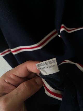 Polo Lacoste Rayas Azul Marino Talla XL