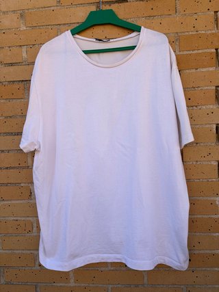 Camiseta Zara Blanca Espalda Abierta