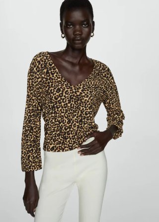 Camiseta MANGO Animal Print