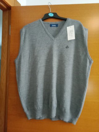 Chaleco de punto gris Jordal
