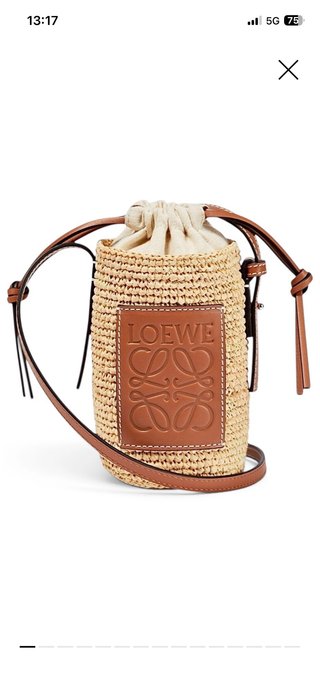 Bolso Loewe Rafia y Piel