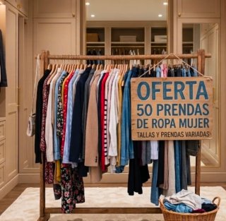 Lote de 50 prendas de ropa para mujer