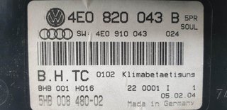 MANDO CLIMATIZADOR AUDI AUDI A8 (4E2) 2002-2010