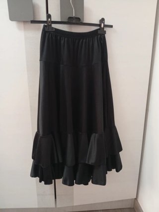 Falda Flamenca Niña Negra talla 7-8 años