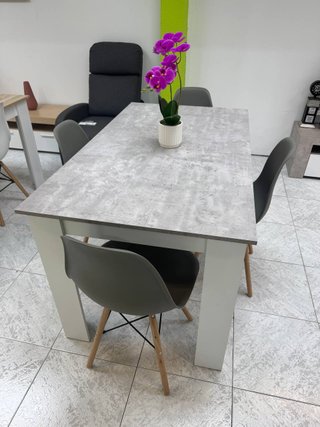 Pack Comedor Mesa y 4 Sillas Grises 110€