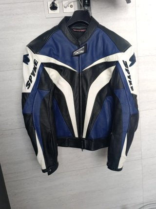 Chaqueta de moto SPYKE azul y negra