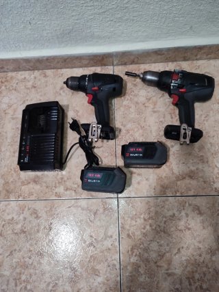 2 Taladros a Batería Wurth 18V