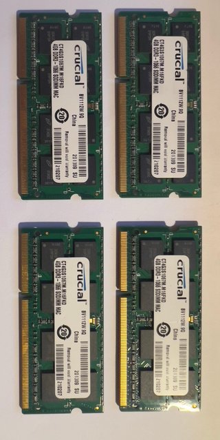 4x4GB Crucial Memoria Ram Mac