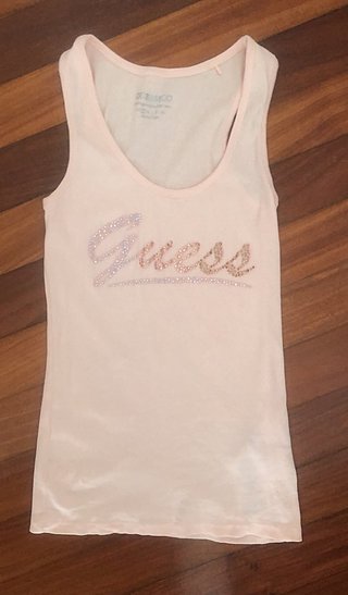 Camiseta de tirantes Guess rosa talla S