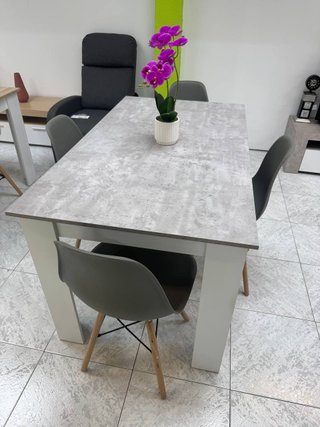 Pack Mesa Efecto Cemento + 4 Sillas