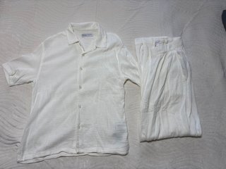 Conjunto de verano Bershka blanco T.M