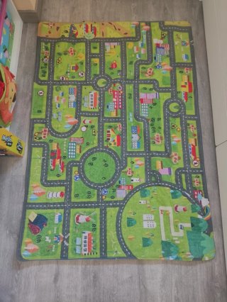 Alfombra infantil carretera multicolor