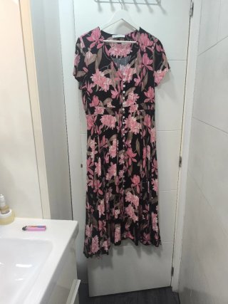 Vestido Largo Estampado Floral