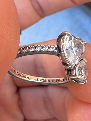 Anillo Pandora Corazón Circonitas Talla 50