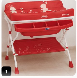 Bañera cambiador Jané Splash Roja