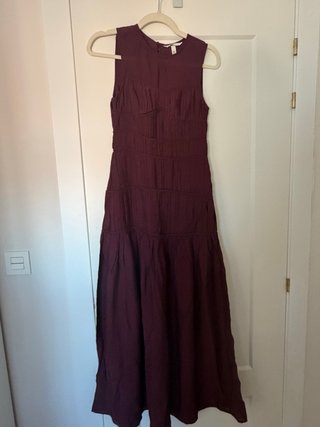 Vestido largo granate