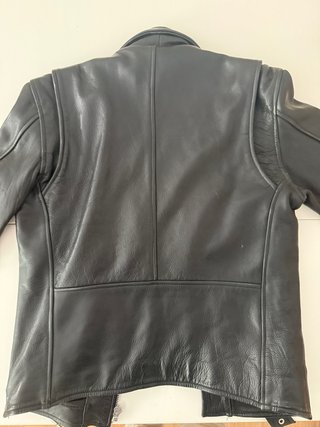 Chaqueta Biker Cuero COWHIDE Negra Cazadora piel