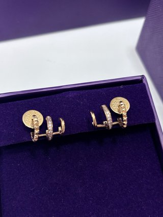 Pendientes baño de oro amarillo de 18k y topacios