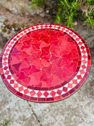 Mesa de Mosaico Cerámico y Hierro