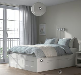 Cama Matrimonio Ikea Brimnes 140x200