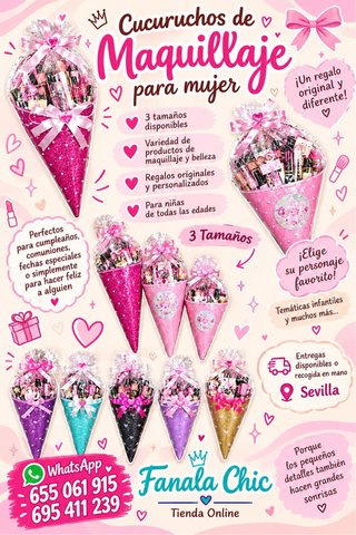 Cucuruchos de Maquillaje para Mujer