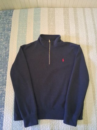 Sudadera Ralph Lauren Azul con Cremallera