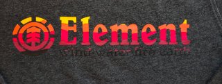 Sudadera Element gris con logo multicolor