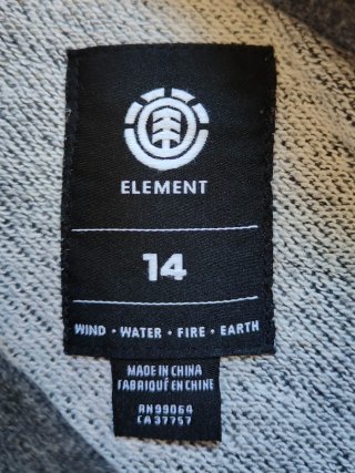 Sudadera Element gris con logo multicolor