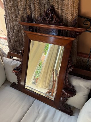 Espejo Tocador Antiguo de Madera