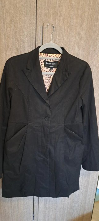 Denny Rose Trench Donna Nero L/40/12