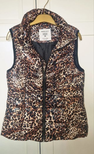 Chaleco vintage estampado leopardo