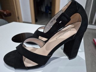 Sandalias de Tacón ColourCherie Negras Talla 40