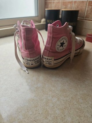 Converse All Star altas rosas niña