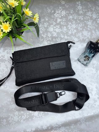 Bandolera Negra Estilo Dior Hombre