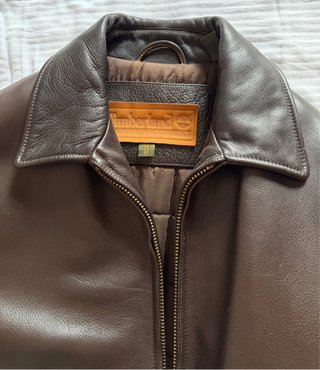Chaqueta de cuero marrón Timberland