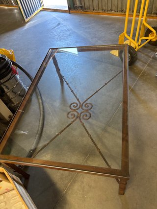 Mesa de centro acero y cristal