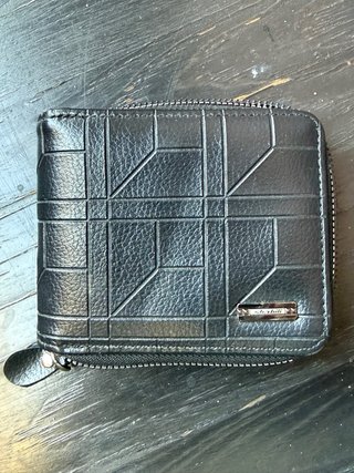 Cartera Shabili piel negra cremallera