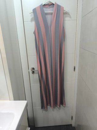 Vestido Largo de Rayas