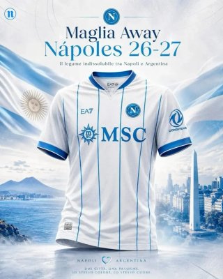 Maglia Calcio Napoli Away 26-27 Taglia L