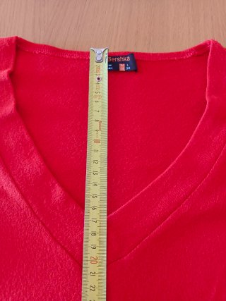 Jersey de punto rojo Bershka
